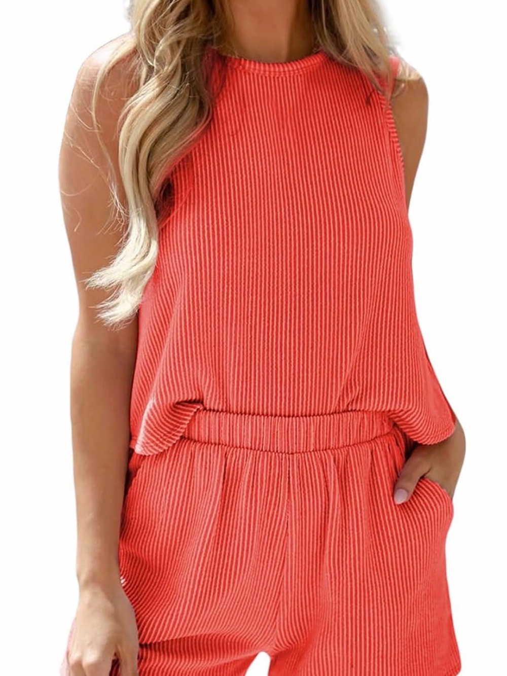 SHEWIN two piece ribbed summer set - Size Medium